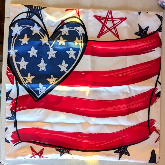 Choice Patriotic design pillow or cushion cover doily or wall hanging 17 x 17 - Picture 1 of 4